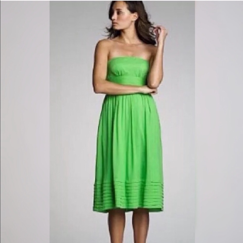 J. Crew Juliet Silk Chiffon Strapless Dress